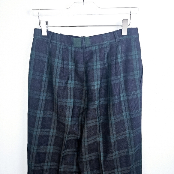 Talbots Petites High Rise Wool Plaid Pleated Pants - Picture 5 of 11